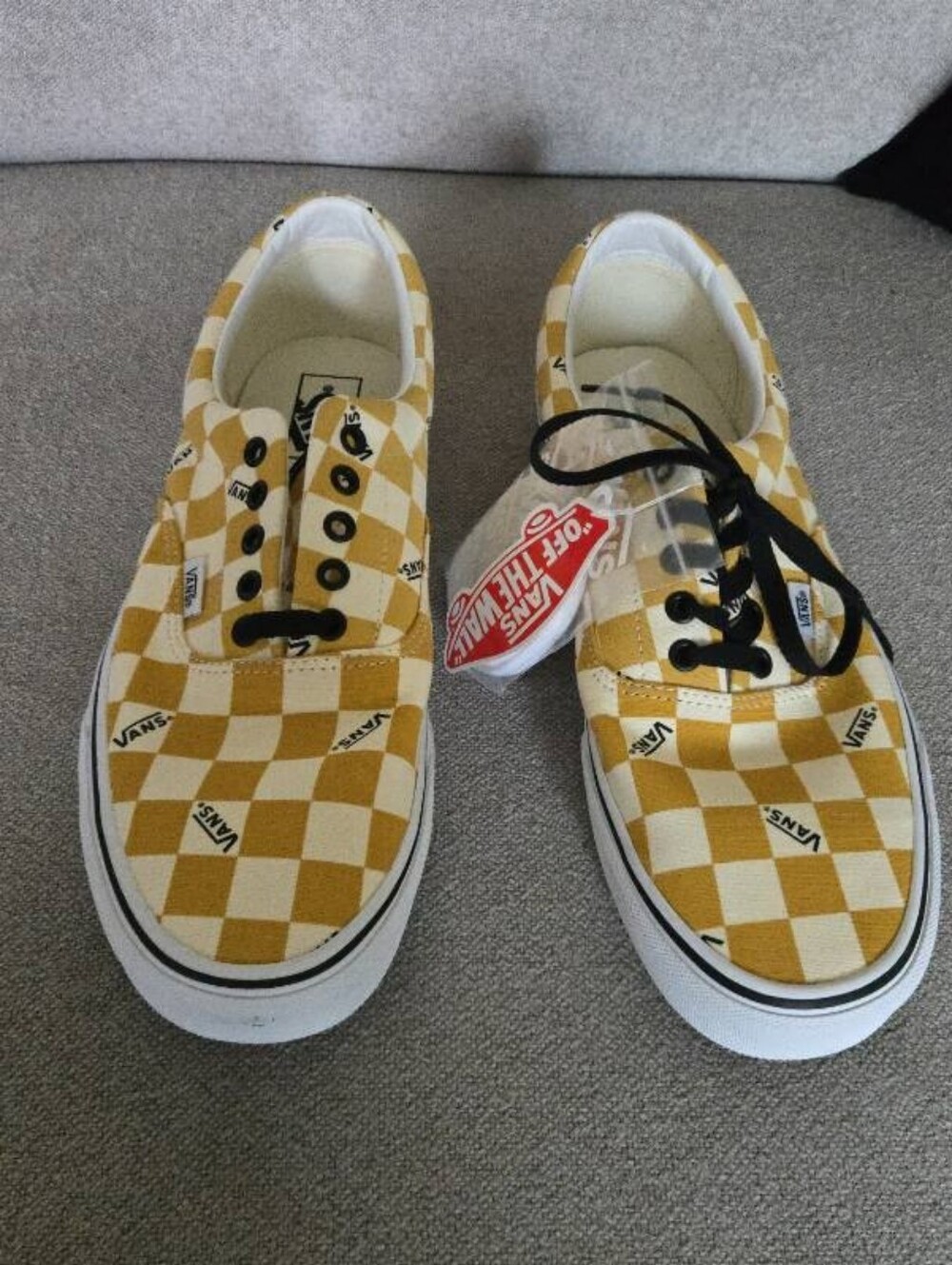 Vans Era Big Check Men Size 12 Yolk Yellow and White 072026